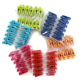 Bevestigingsclip - clip voor badge of kaarthouder- color (12 stuks)