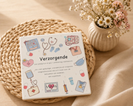 Tegeltje Verzorgende - Decoratief (10,5 x10,5 cm)