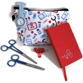 Verpleegkundige-tasje HAPPY PILLS & JARS voor tools & cosmetica