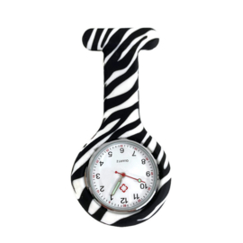 Verpleegkundige horloge Zebra Clip