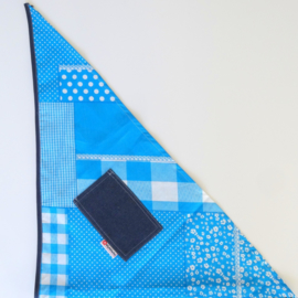 Kinder mitella patchwork licht blauw
