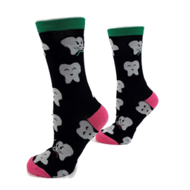 Happy2Wear tandarts sokken Cariës Attack zwart
