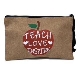 Etui - JUTE  voor pennen of cosmetica - TEACHER APPLE