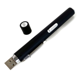 2in1 Pupillampje+Zaklampje - oplaadbaar-USB- zwart