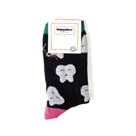 Happy2Wear tandarts sokken Cariës Attack zwart