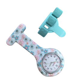 Siliconen verpleeghorloge wit + pennenclip Dreamy