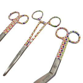 Scharenset Happy Dots (kocher -verpleegkundige schaar & verbandschaar)