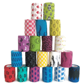 Vrolijke Bandage met print - Zelfhechtend (LARGE - 7,5 cm)