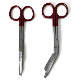 Verbandschaar + Verpleegkundige schaar Bordeaux Rood (2.0 set)