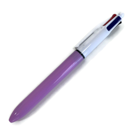 4 Kleuren pen KICK | Lila - wit