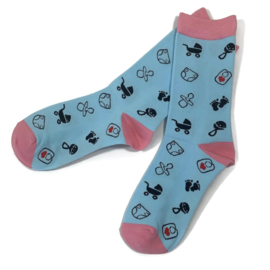 Happy2Wear - Sokken Kraamzorg & Verloskunde Blauw