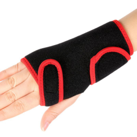 CTS polsbrace met (nacht) spalk Zwart/Rood