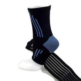 MyMitella sportband - enkelbandage Zwart-Blauw 