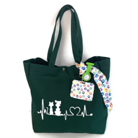 Canvas Tas - paraveterinair of diergeneeskunde - DONKERGROEN