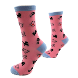 Happy2Wear Sokken Kraamzorg & Verloskunde Roze