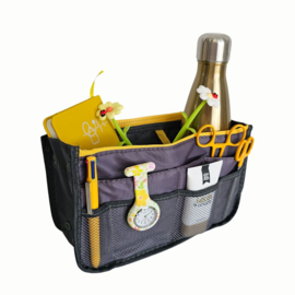 Tas-in-tas organizer | Grijs/Geel