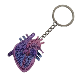 Sleutelhanger Hart - Cardioafdeling - Roze