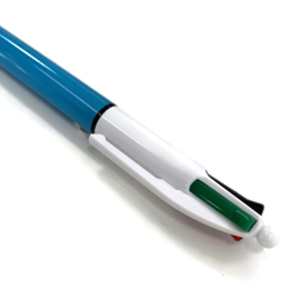 4 Kleuren pen KICK | Aqua - wit
