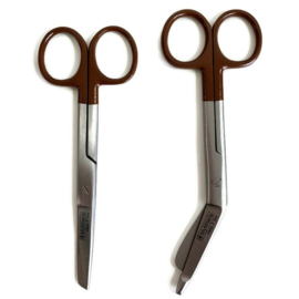 Verbandschaar + Verpleegkundige schaar Bruin (2.0 set)