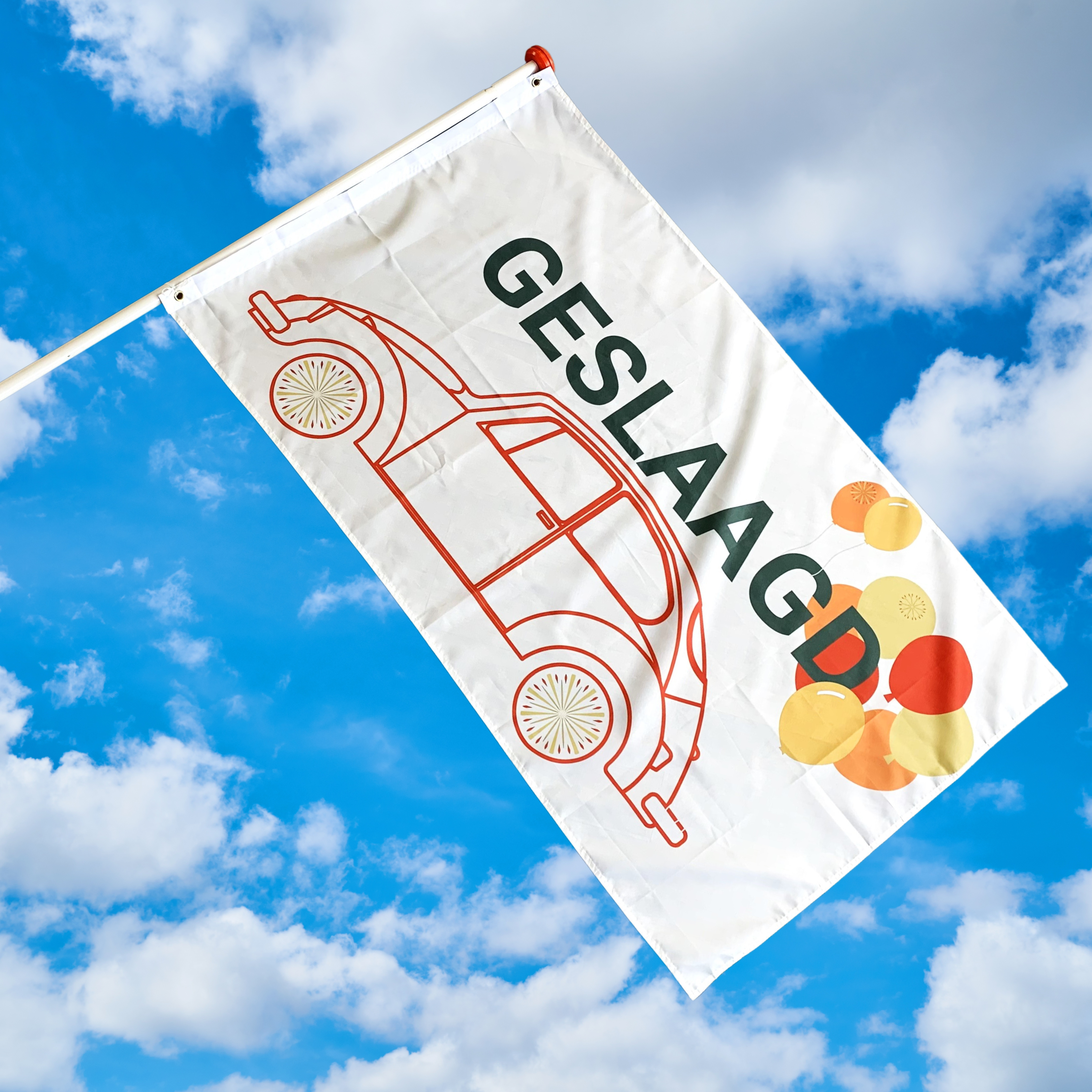 Autorijbewijs behaald - geslaagd vlag