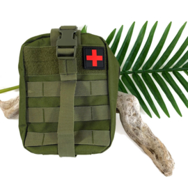 EHBO set / tas Go Outside donkergroen