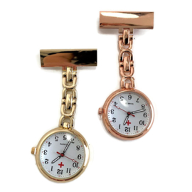 Luxe verpleegstershorloge Station-Klok - Goud