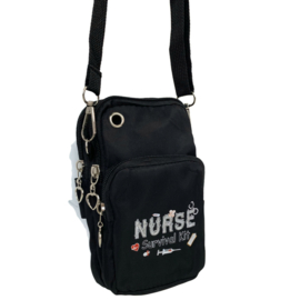 Telefoontasje & schoudertasje - Nurse Survival - zwart