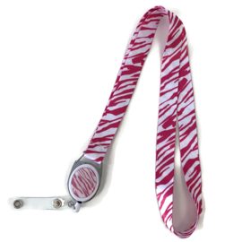 Badge Jojo & sleutelkoord -  Pink Zebra - Mix & Match