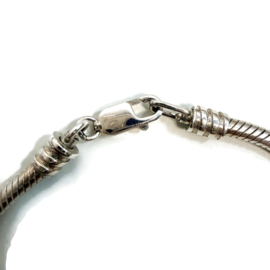 Slangen armband (925 zilver) met bedel - zorg - stethoscoop