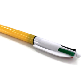 4 Kleuren pen KICK | Geel - wit