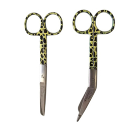 Verbandschaar + Verpleegkundige schaar Leopard Geel-Zwart (2.0 set)