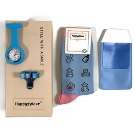 Style with a Smile  -Geschenk  kraamzorg - verloskunde - Neonatologie BLAUW