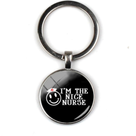 Sleutelhanger Nice Nurse  Zwart