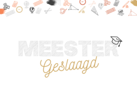 Postkaart Geslaagd - Meester