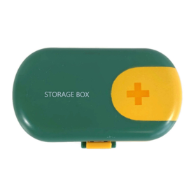 2 in 1 Pillensnijder en Pillendoosje STORAGE groen