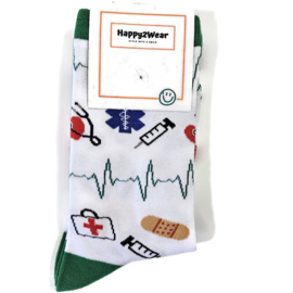 Happy2Wear Zorgsokken Heartpulse Green