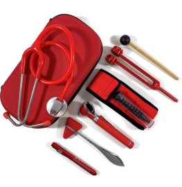 Stethoscoop + instrumenten  medici - Rood