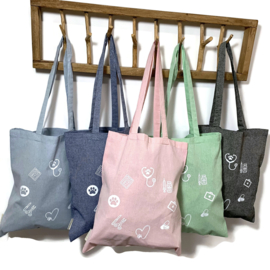 Linnen Tas | Dierzorg & Paraveterinair | Roze