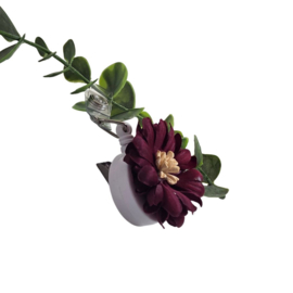 Flower Textiel - Jojo - trekkoord voor badge of sleutel Bordeaux