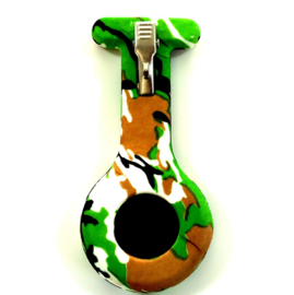 Verpleegstershorloge Camouflage groen clip