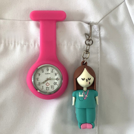 Zorgprofessional setje - Horloge + ampulopener - Pink