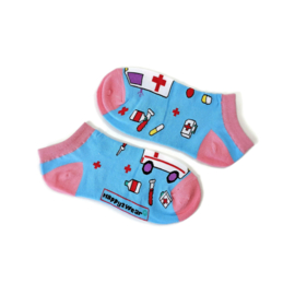 Happy2Wear zorg ENKEL sokken Ambulance Aqua