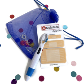 (004) 4-kleuren pen musketon + Sticky Notes (vanaf € 3,15)