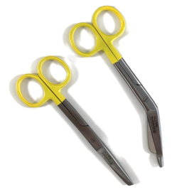 Verbandschaar + Verpleegkundige schaar Licht Geel ( 2.0 set )