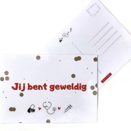Postkaart : Jij bent geweldig!