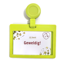 Badge + zipper  Lime
