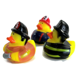 Badeend set -Brandweer - teamwork