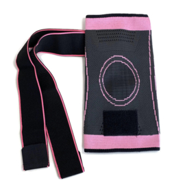 Elastische kniebandage sportbrace Roze/grijs