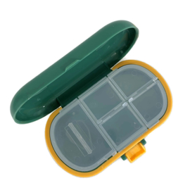 2 in 1 Pillensnijder en Pillendoosje STORAGE groen