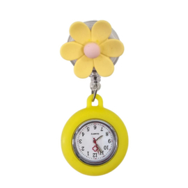 Verpleegstershorloge Flex - Flower Geel